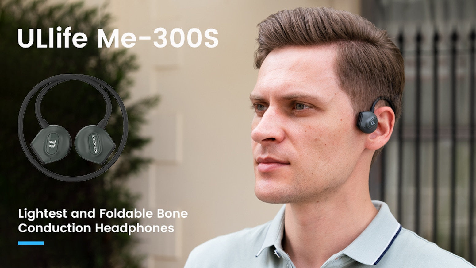 ULlife Me-300S: Lightest Foldable Bone Conduction Headphones