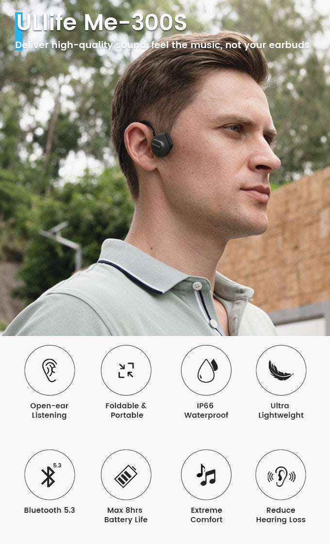 ULlife Me-300S: Lightest Foldable Bone Conduction Headphones