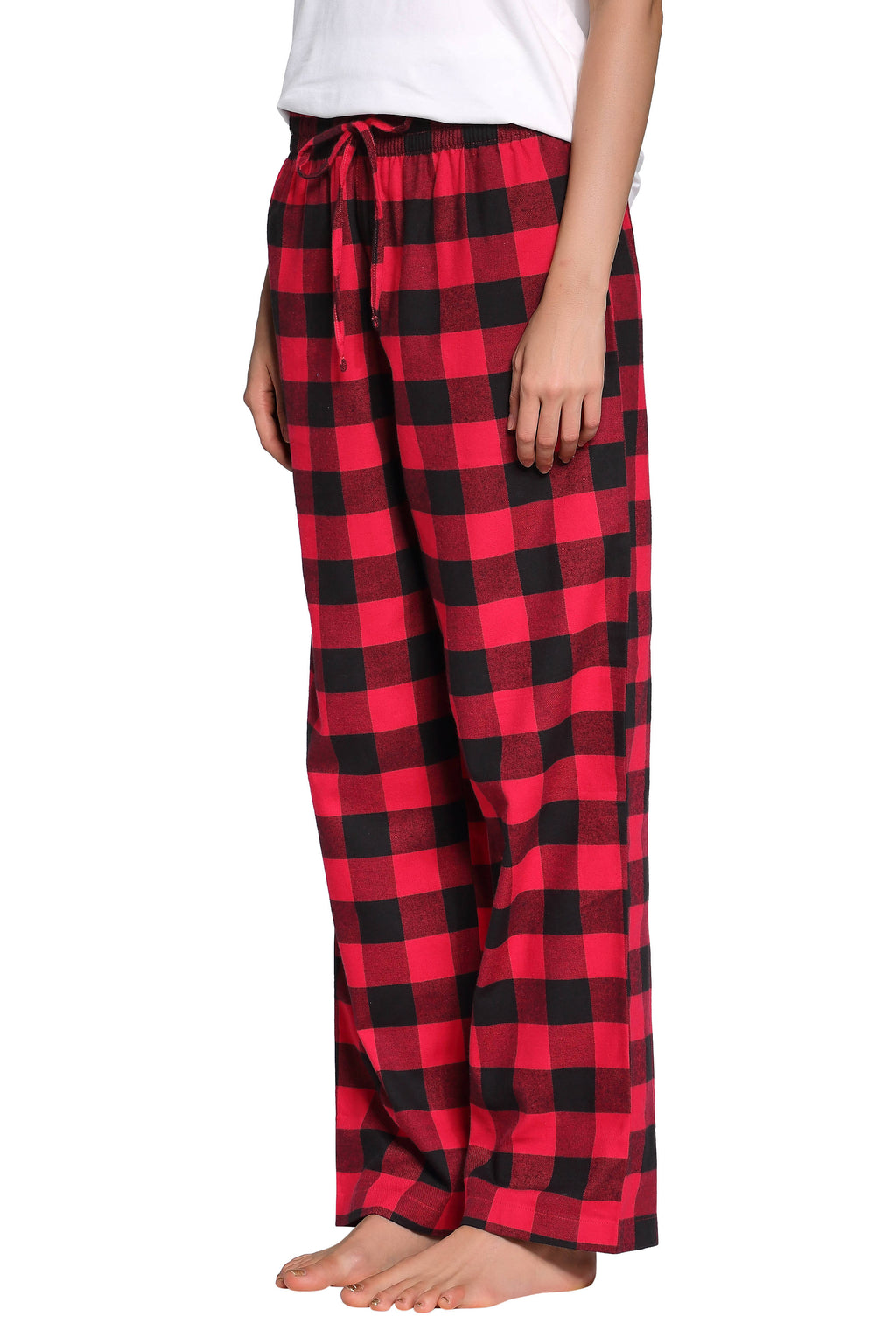 Upsoelle Women's 100% Cotton Super Soft Flannel Plaid Pajama/Lounge Pants