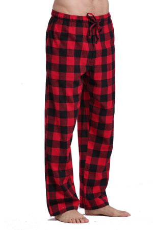 Upsoelle Men's 100% Cotton Super Soft Flannel Plaid Pajama/Lounge Pants